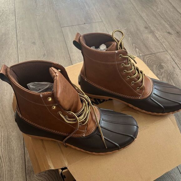 Lands’ end Brown and Black Duck Boots - Picture 1 of 7